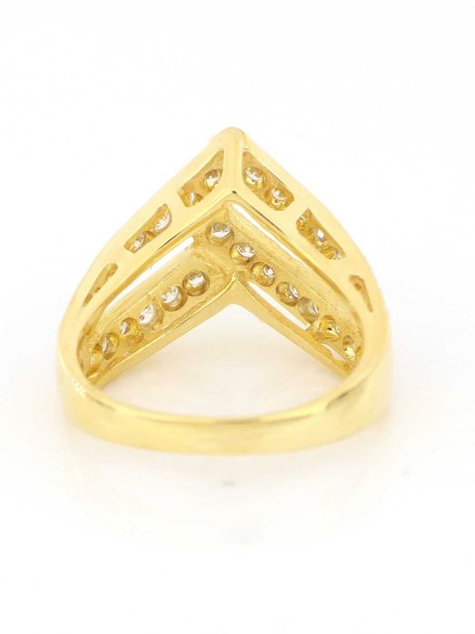 Złoty pierścionek z naturalnymi brylantami diamentami 0,85ct certyfika