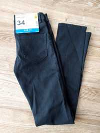 Czarne spodnie damskie jeansy slim fit esmara 34 nowe