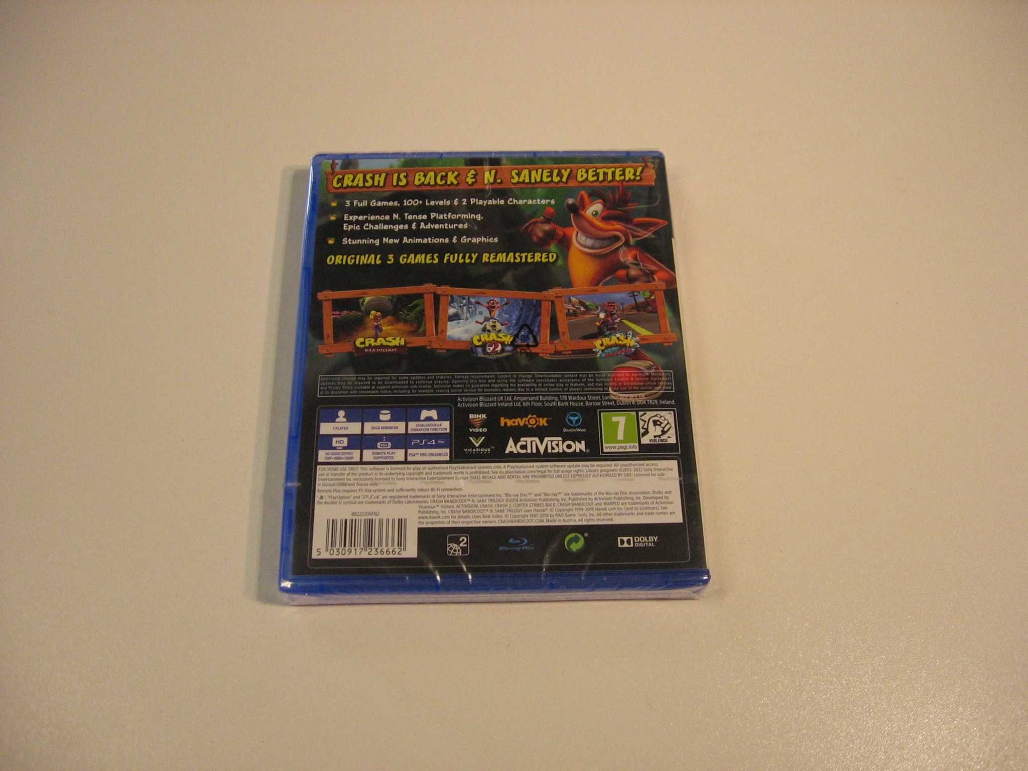 Crash Bandicoot N.Sane Trilogy - GRA Ps4 - Opole 3406