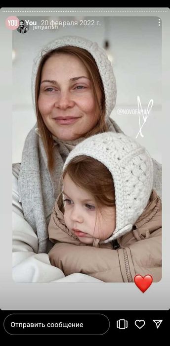 Family look чепчик шапка мама дочка шерсть