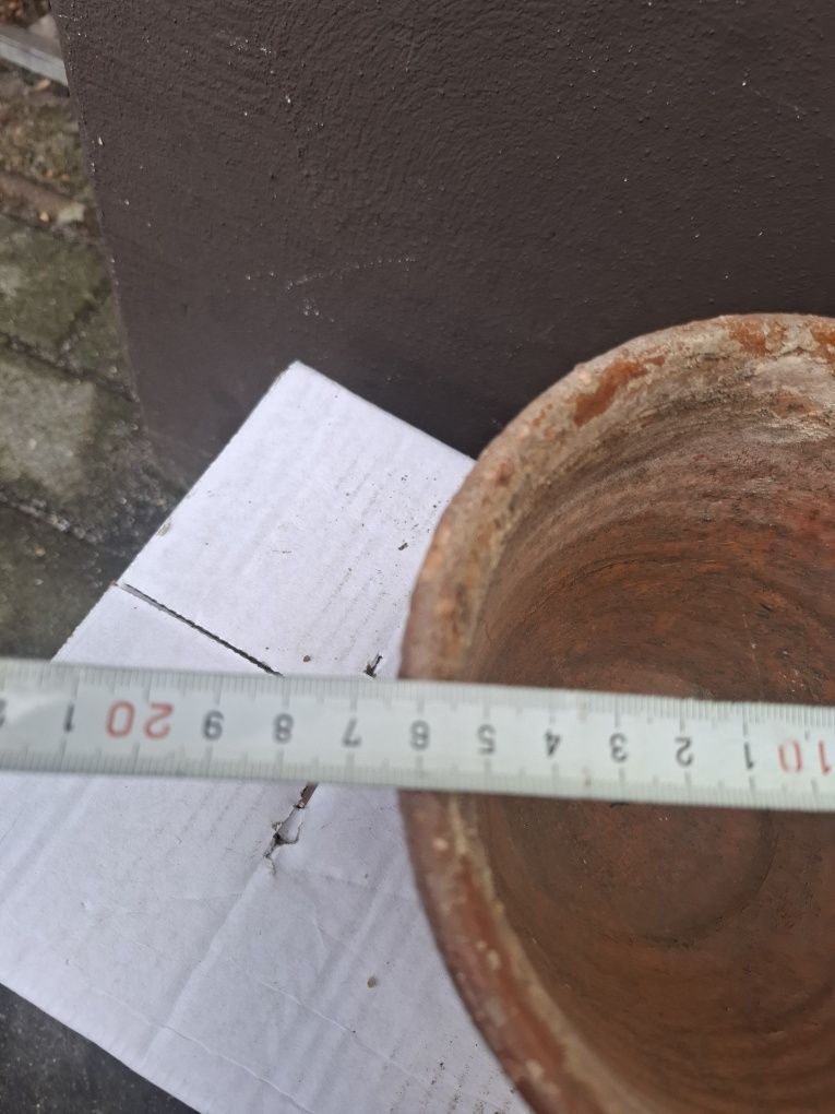 Donica ceramiczna szkliwiona prl