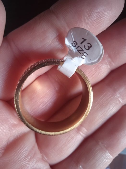 Obrączka z cyrkoniami rozm.13