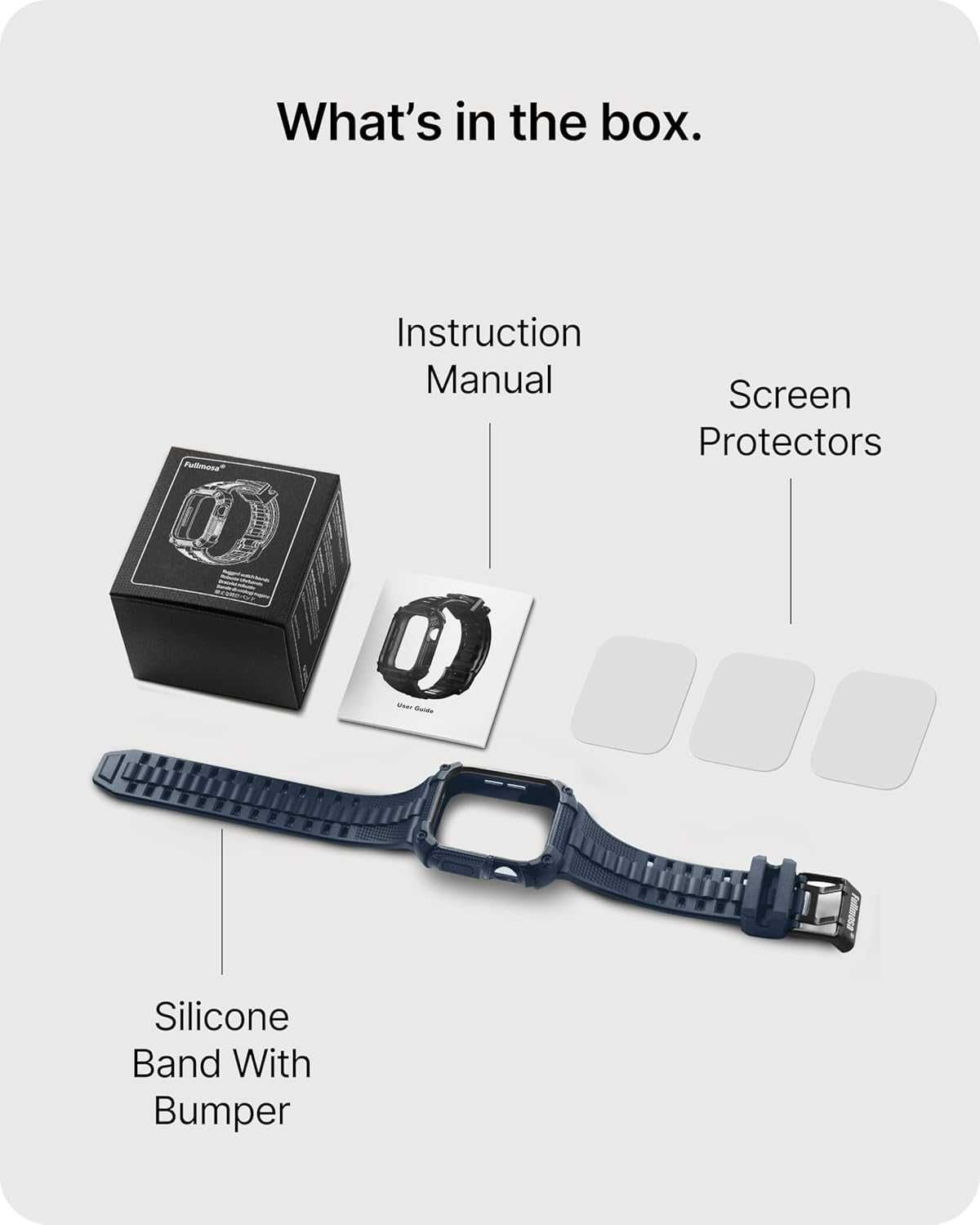 Fullmosa pasek Apple Watch pasek silikonowy typu Bumper