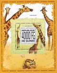 Gwinea 2013 cena 4,90 zł kat.8€ (5) - żyrafy, blok