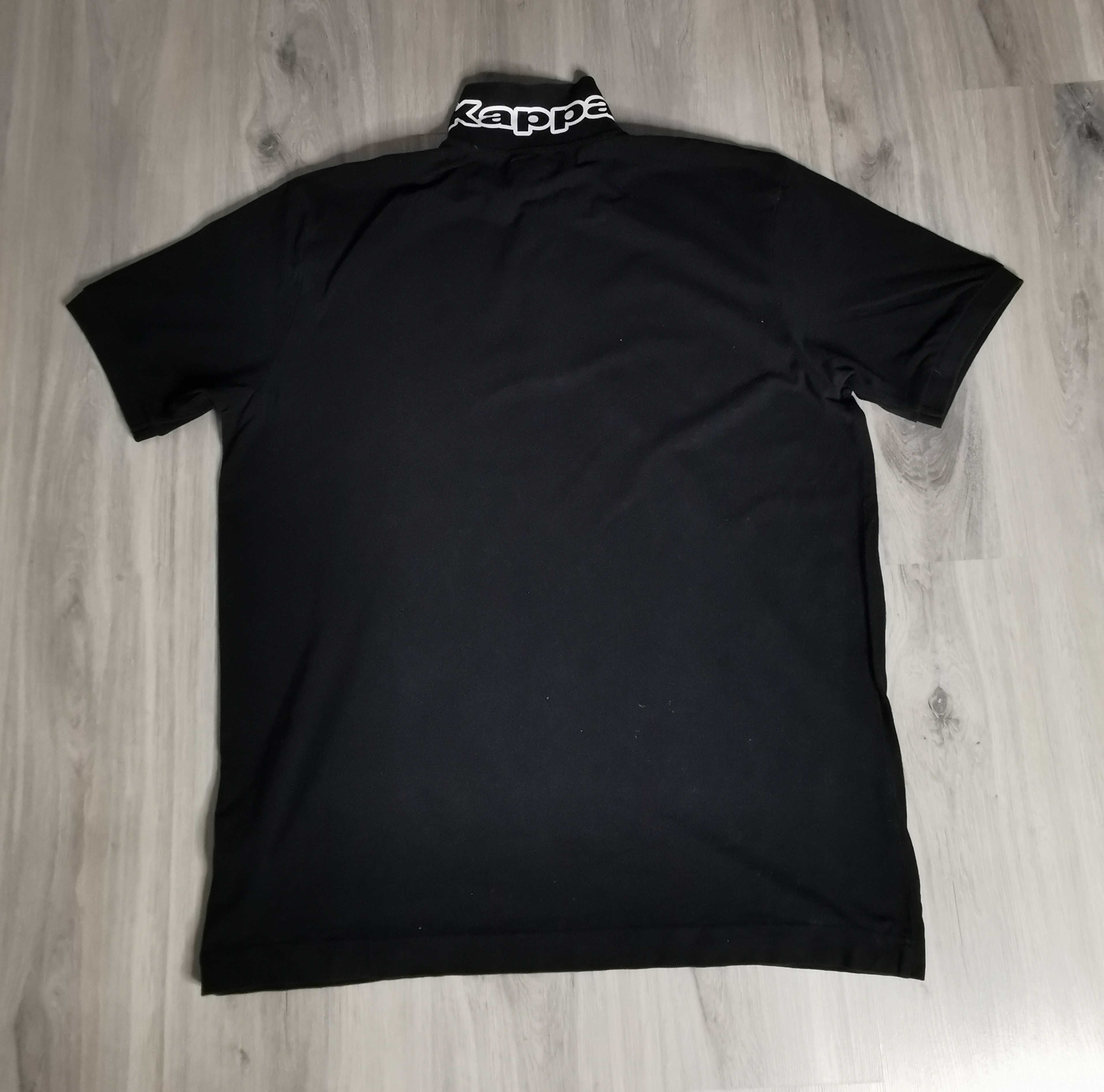 T-shirt polo Kappa rozmiar 2XL/XXL wyszywane logo czarny