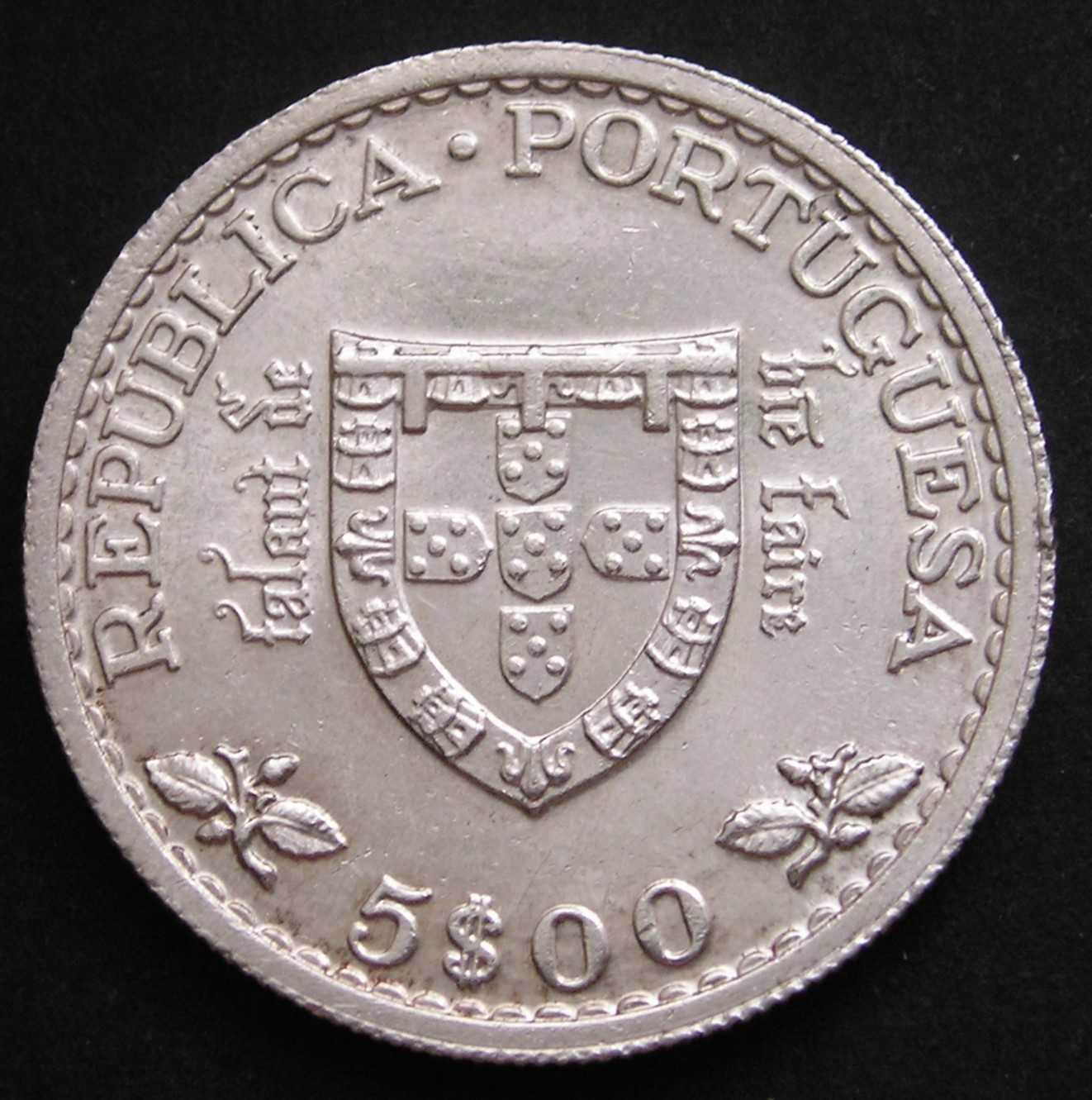 Portugalia 5 escudos 1960 - Henryk Żeglarz - srebro