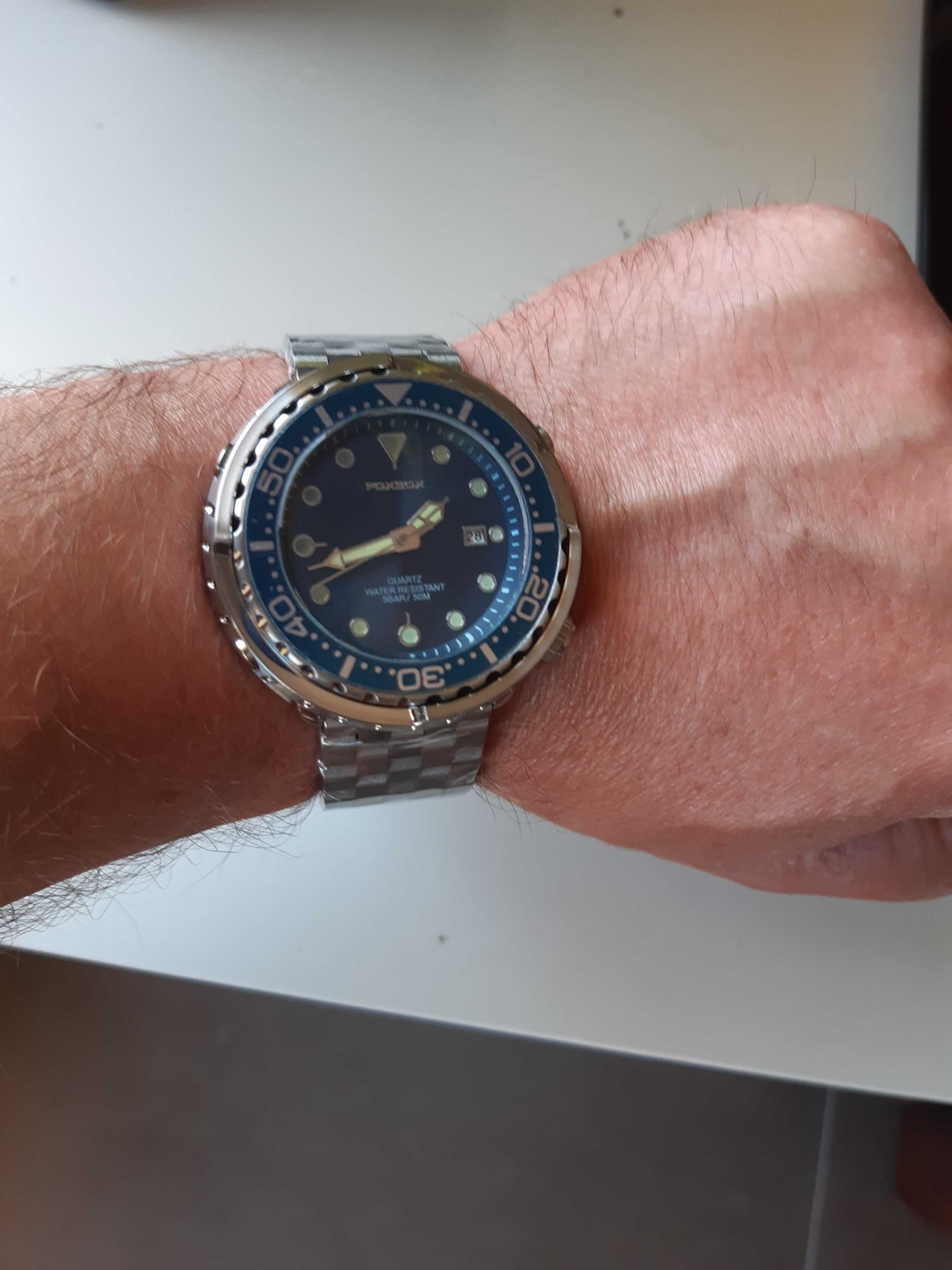 Zegarek Foxbox tuńczyk sportowy bransoleta luma wodoodporny WR50 BOX