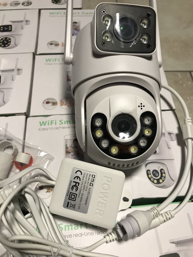 Камера ICSee 8MP PTZ WIFI НАЙКРАЩА ЯКІСТЬ подвійна вулична відеокамера