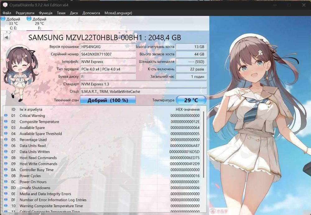 !NEW SSD Samsung PM9A1 2TB NVMe M.2 PCIe 4.0 з радіатором