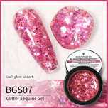 Nowy żel do zdobień paint gel Born Pretty BGS07 różowy brokatowy