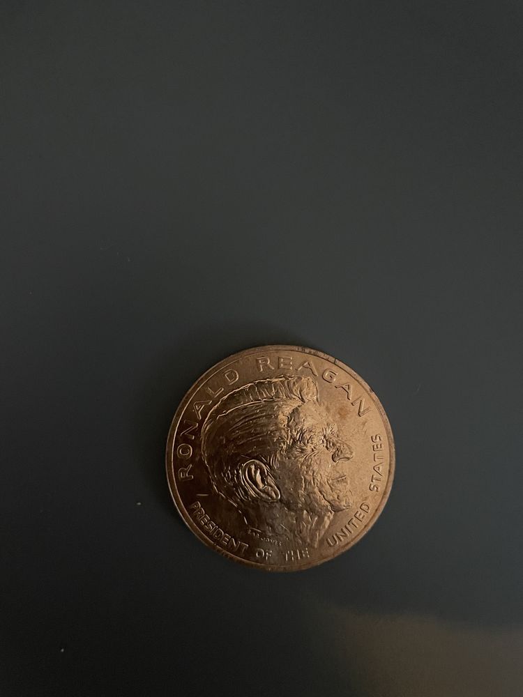 moeda comemorativa Ronald Regan