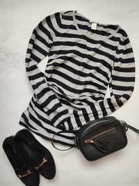 Sweter ciążowy bluzka ciążowa w paski H&M mama S