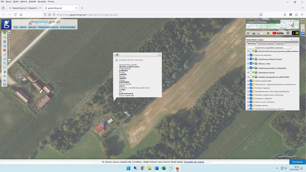 Działki Łubianka idealne na siedlisko 51128m2 (5,11 ha) gmina Janów