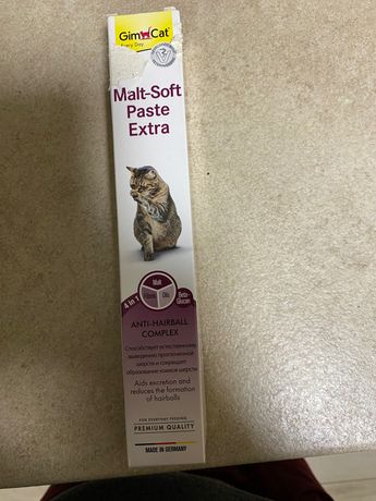 Паста для котів для виведення шерсті
GimCat Malt-Soft Extra 100 г