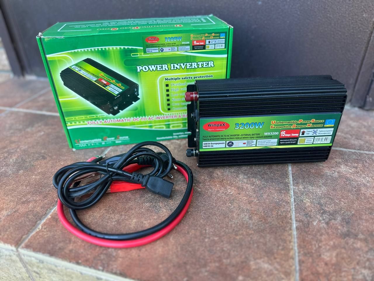 Лучший Инвертор 3200W‼️с зарядкой Преобразователь 12-220Вт Аккумулятор