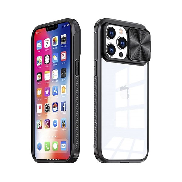 Etui Camslider z Osłoną Aparatu do iPhone 14 Czarny