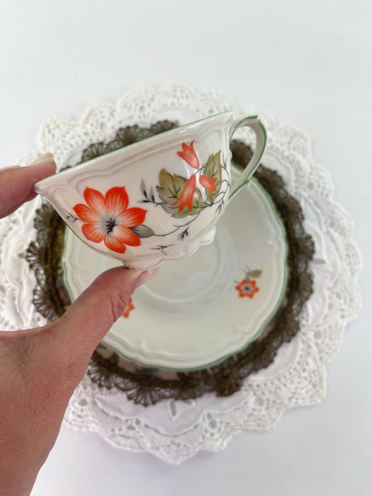 Чайні пари вінтаж фарфор Німеччина кавові пари чашка і блюдце