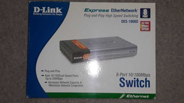 Коммутатор Switch D-Link DES-1008D