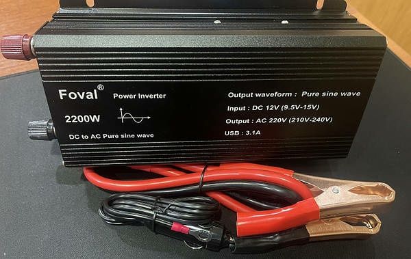 Инвертор чистый синус, 12-220 Foval, 2200w + LCD Дисплей. В наличии