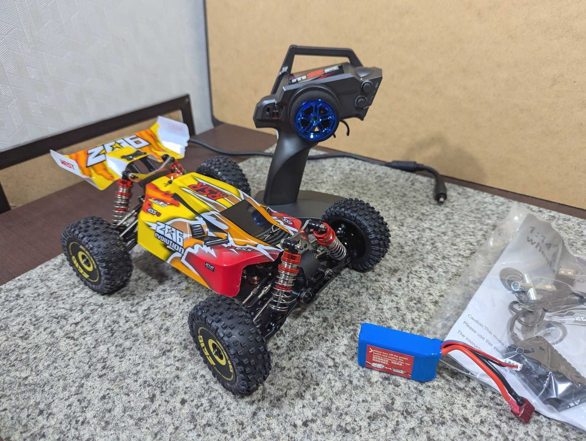 RC Машинка WLtoys 144010 4x4 75 км/ч безколекторна Brushless Нова
