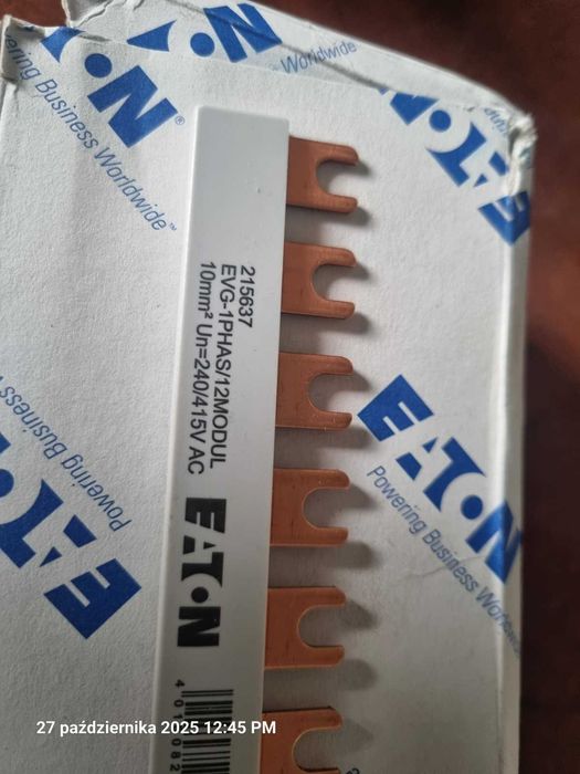 Szyna łączeniowa 1P 63A na 12 modułów EATON EVG-1PHAS/12MODUL