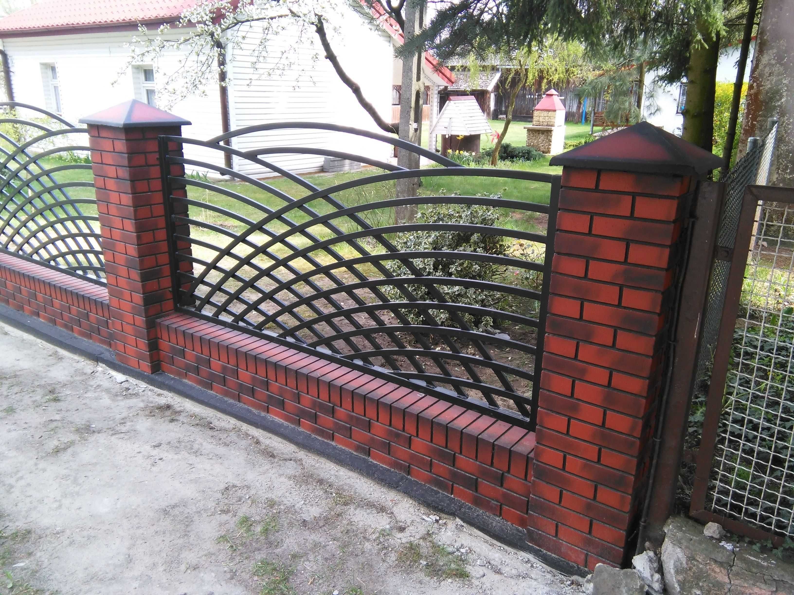 OGRODZENIE BETONOWE słupek murek Brama furtka przęsła ala klinkier