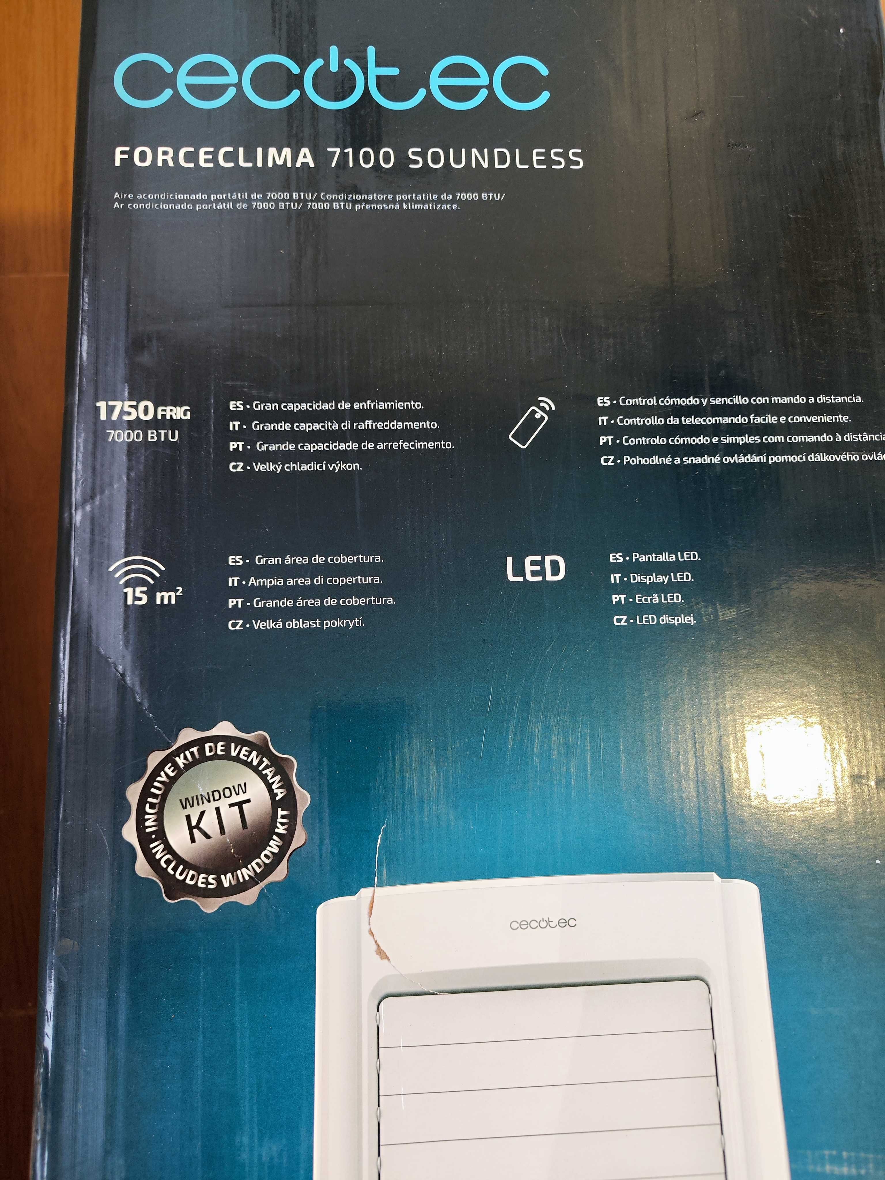 CECOTEC Ar Condicionado Portátil 7000BTU ForceClima 7100 Soundless