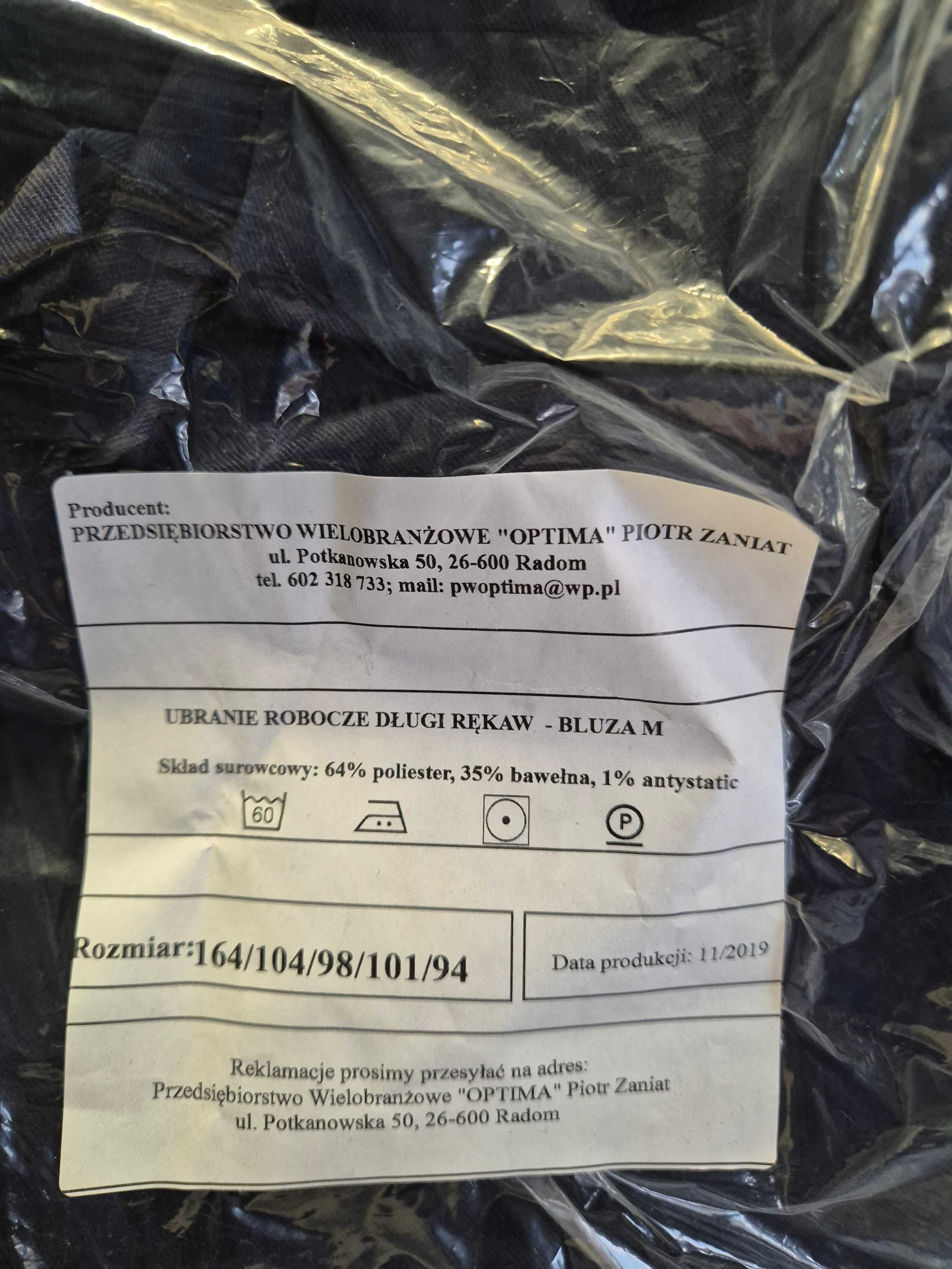 ubranie robocze męskie ogrodniczki z bluzami