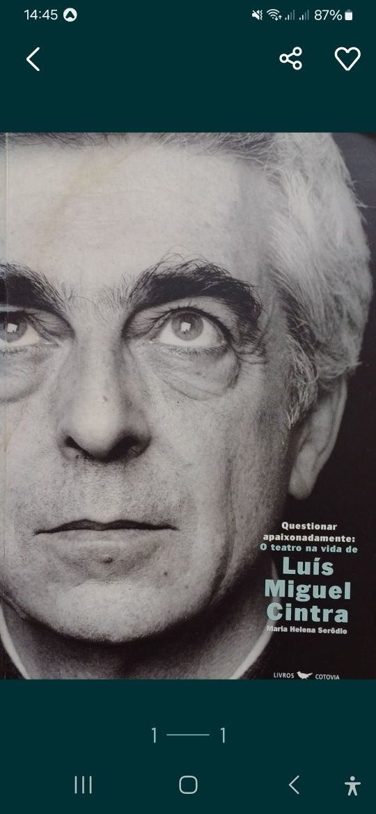 Teatro Luís Miguel Cintra Excelente Livro
