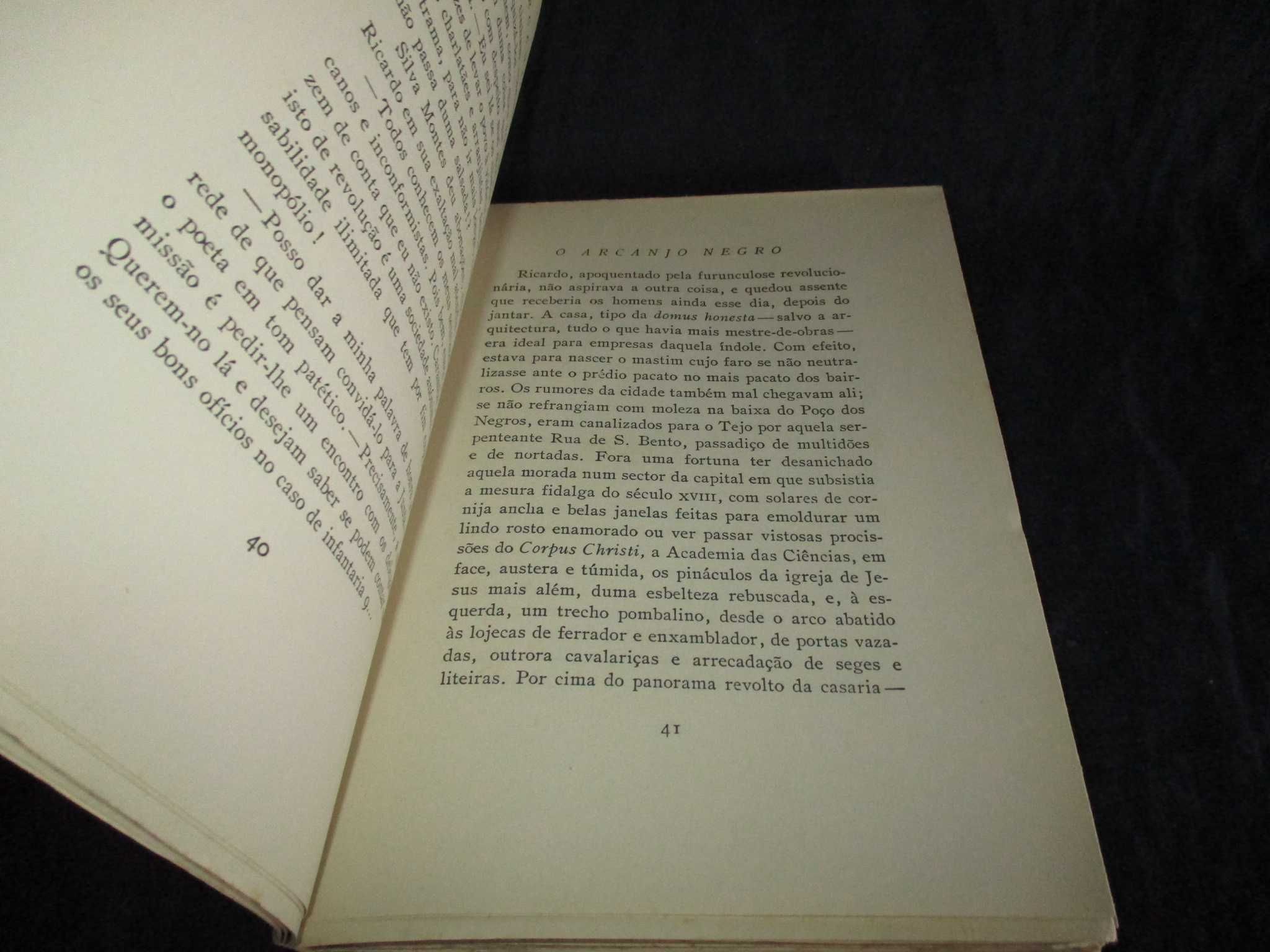 Livro O Arcanjo Negro Aquilino Ribeiro 1960