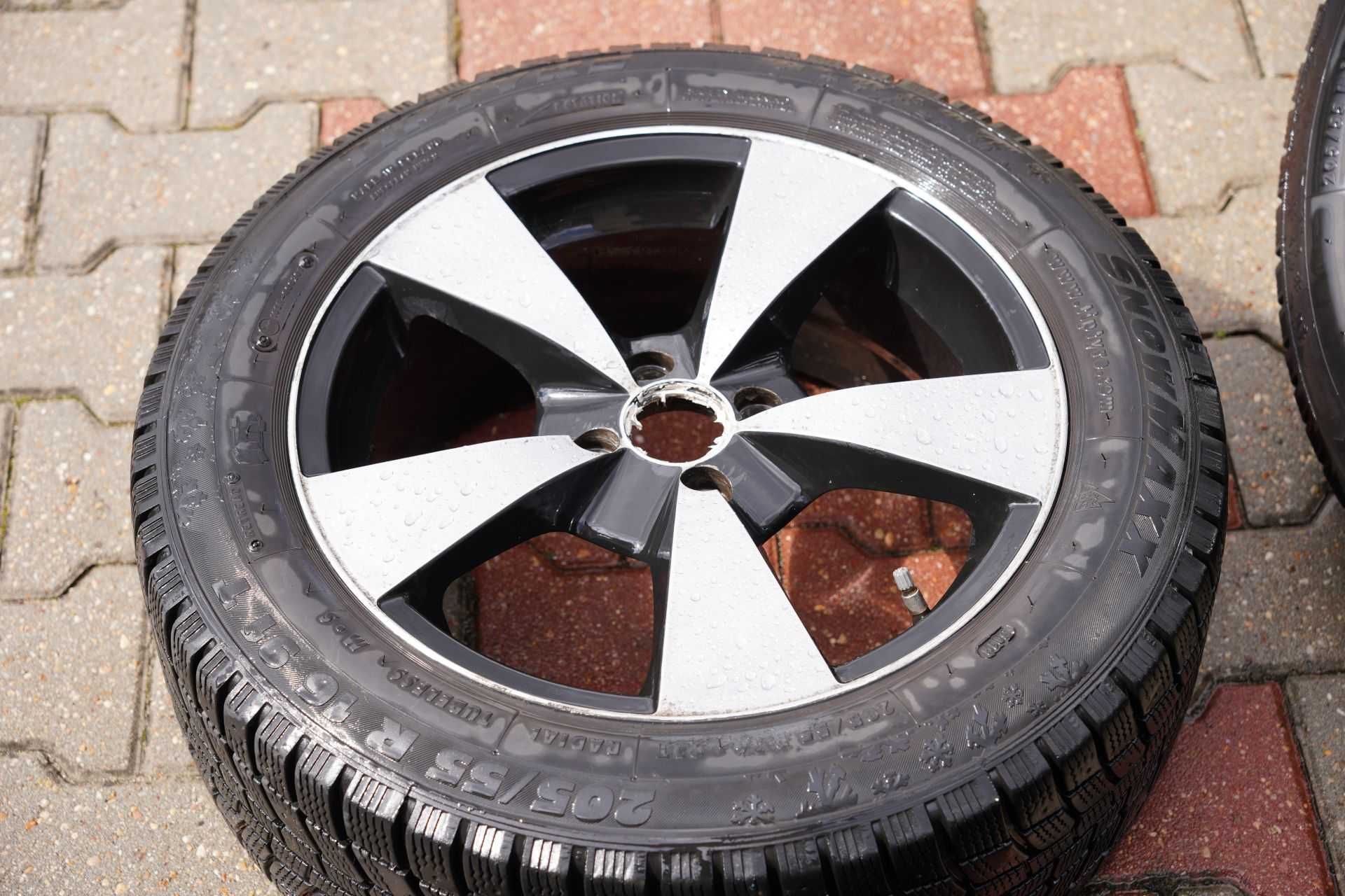 Alufelgi 16, 4x100 opony 205/55/R16 proste, wyważone, bardzo ładne