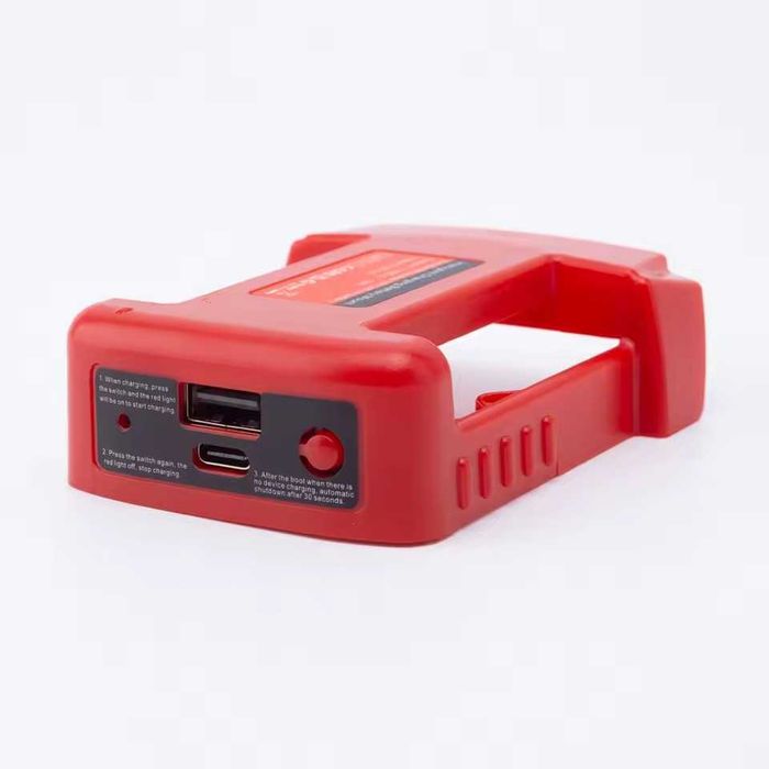 Adapter Powerbank Milwaukee M18 USB + USB-C PD/QC 18W