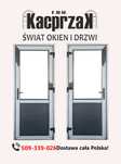DRZWI Kacprzak 110x210 Drzwi ZEWNĘTRZNE PCV Sklepowe Antracyt
