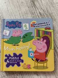 Książka + puzzle i kolorowanki Świnka Peppa