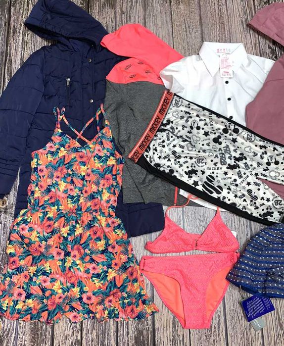 Пакет фирменных вещей для девочки 11-12 лет, 146-152 см(9 шт.)