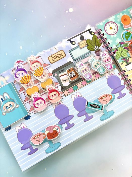 Лабубу гра на липучках ліпучках альбом книжка тока бока labubu labyby