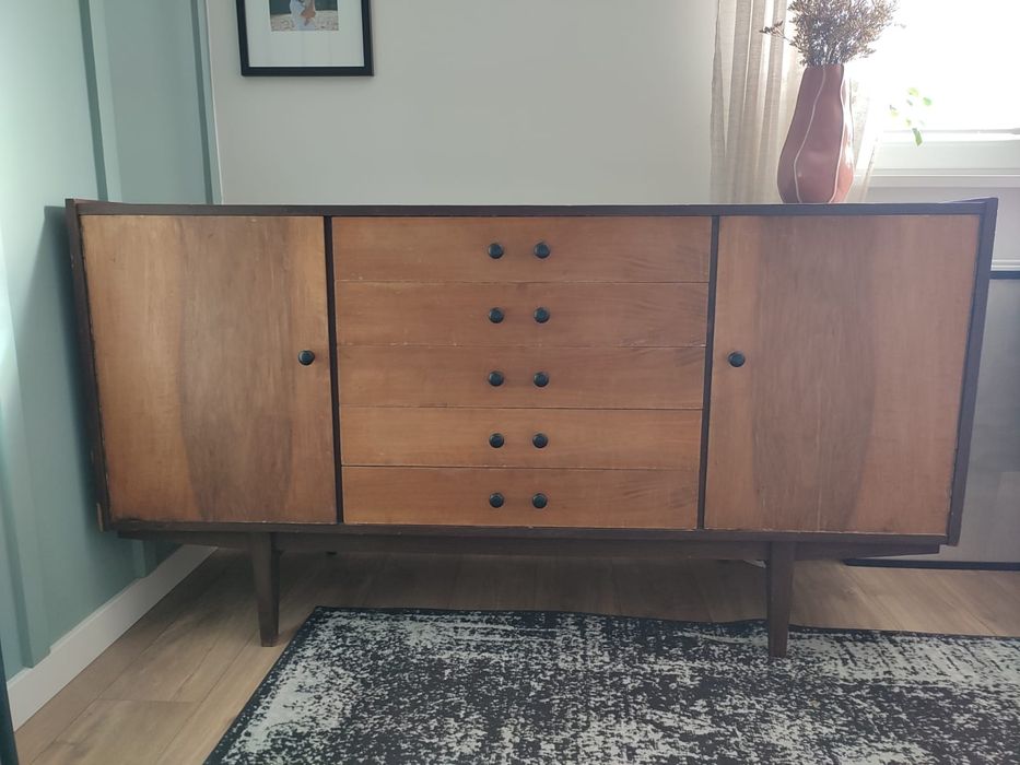 Komoda PRL po renowacji Trzcianeckie Fabryki Mebli