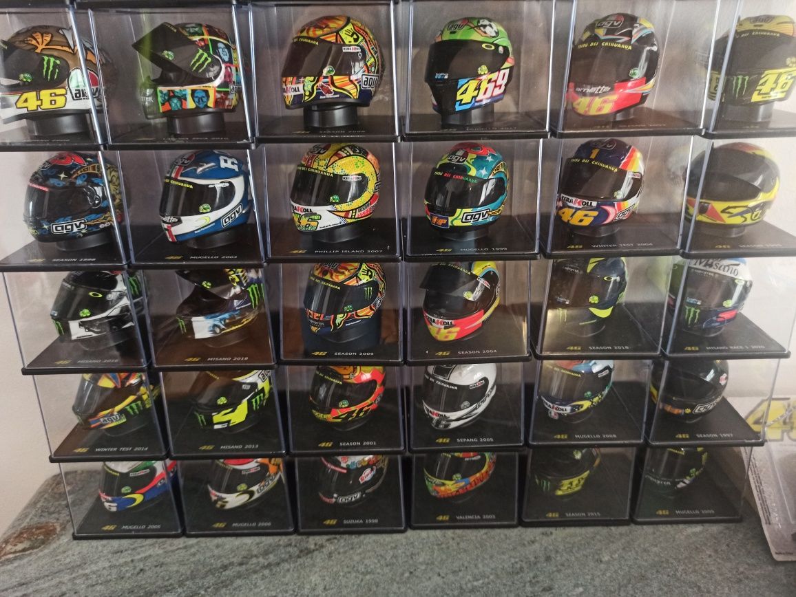 Capacetes miniatura Valentino Rossi