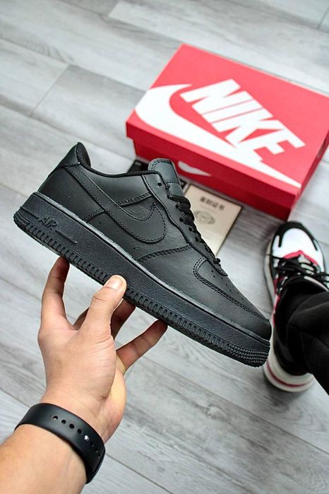 Мужские кроссовки Nike Air Force 1 Low Black Найк Аір Форс 1