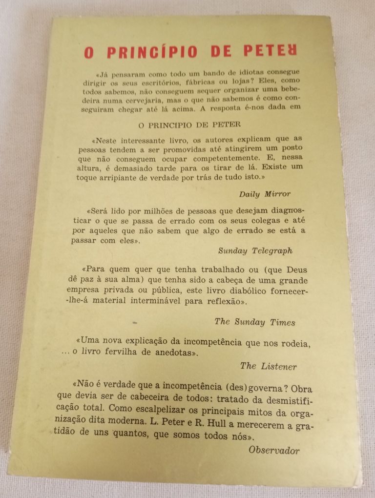 O Princípio de Peter - Dr. Laurence J. Peter e Raymond Hull