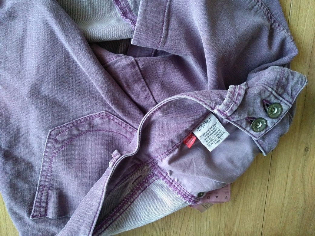 Esprit jeansowa mini spódniczka 38 40 M L spódnica fioletowa