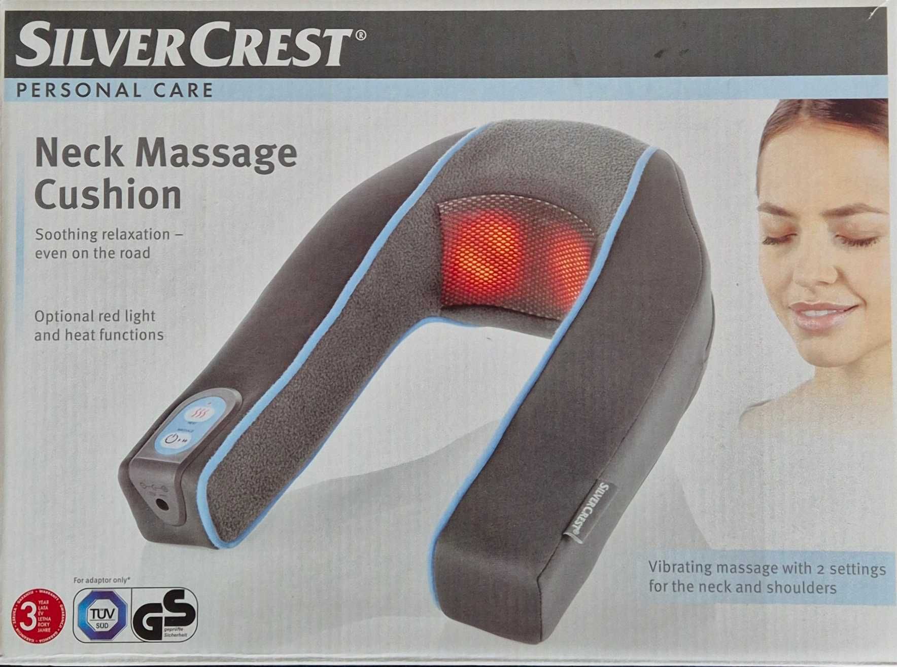 Masażer wibracyjny karku z terapią termiczną firmy SilverCrest.