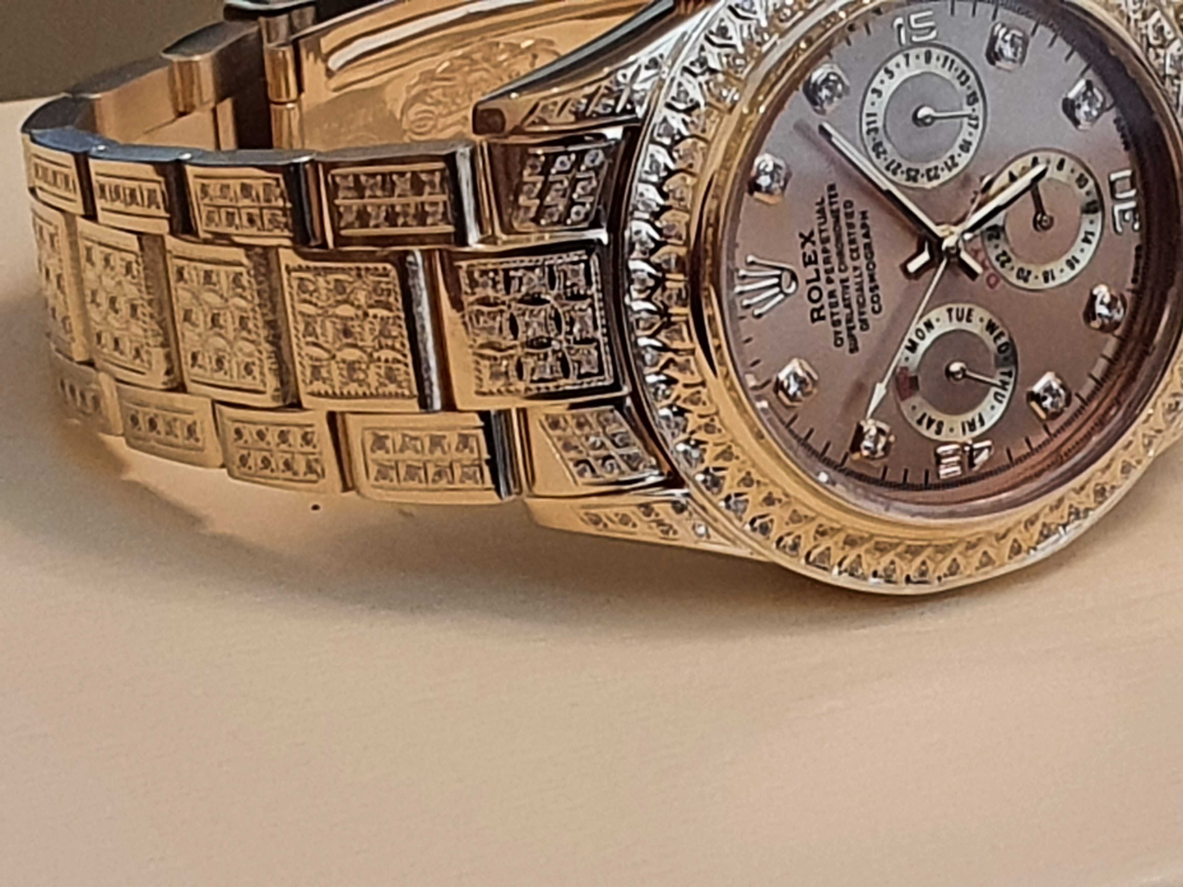 Złoty zegarek-Diamenty 480szt+Złoto14K-109 Gram-Gold585+Brylanty480szt