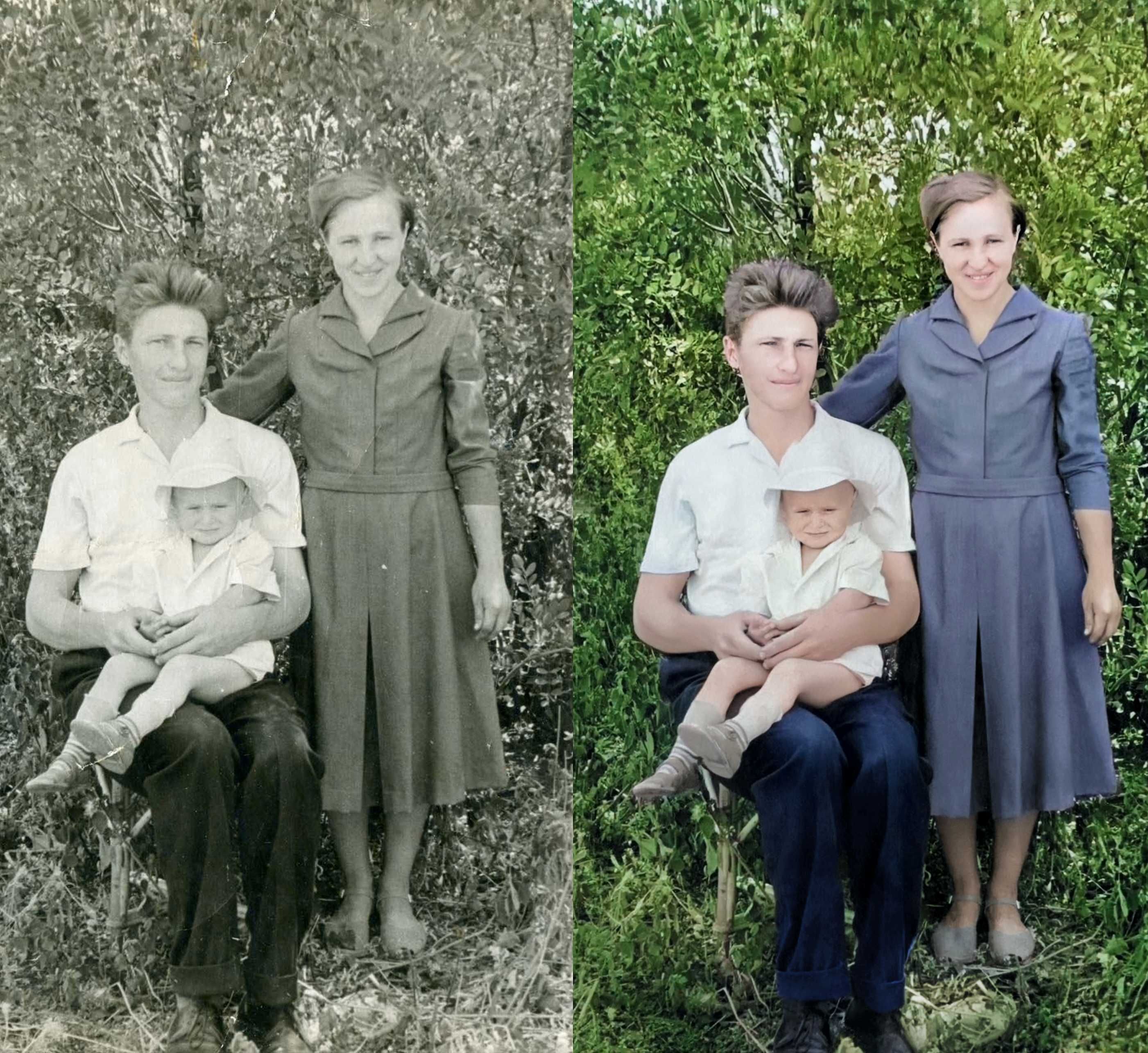 Фотошоп, реставрация, восстановление, ретушь. Окраска ч/б фото