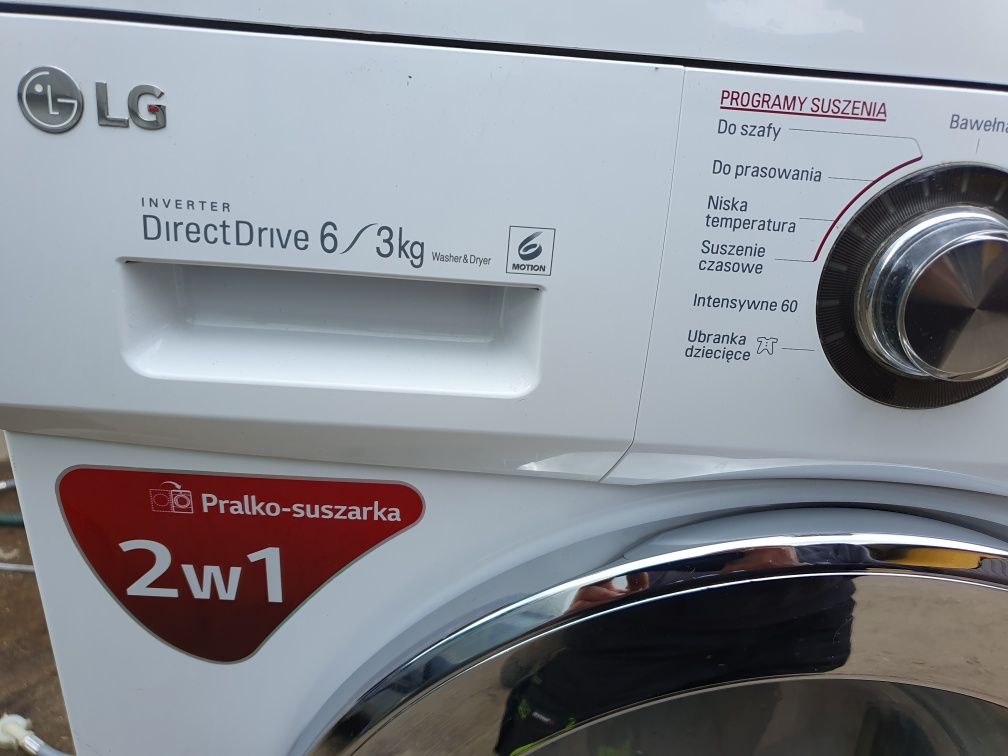 LG Pralko Suszarka Wąska 6/3kg Pancerny model