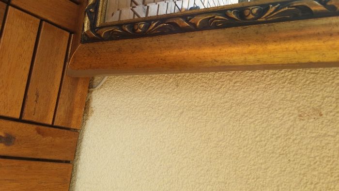 Lustro, drewniana rama, grawer