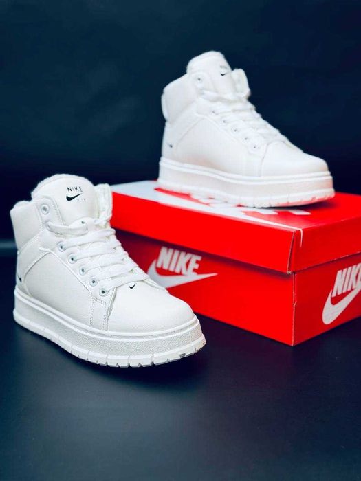 Женские зимние ботинки nike на меху натуральная кожа супер предложение