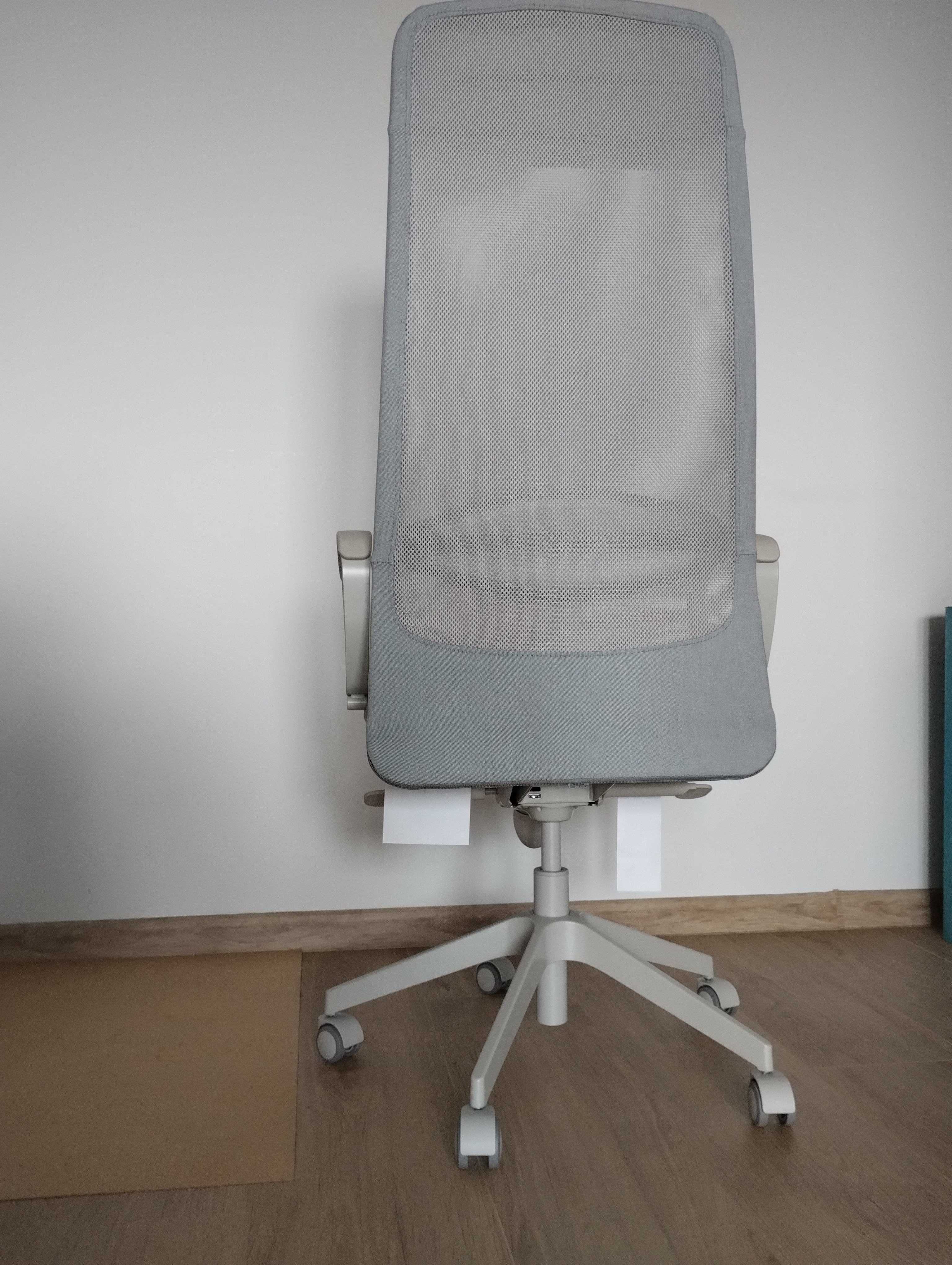 Krzesło obrotowe Ikea Marcus szare