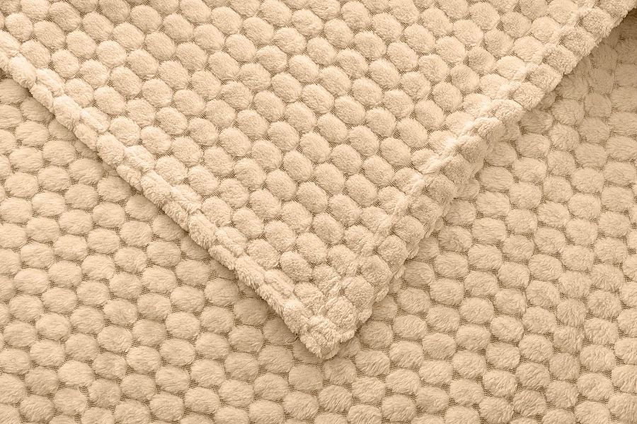 Koc z Mikrofibry 160x200 Narzuta na Łóżko Tłoczona Pluszowa Ala Koła 3