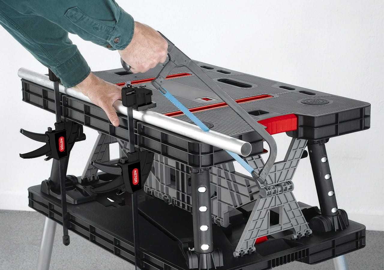 Верстак, стіл переносний Keter Folding Work Table +2 струбцини